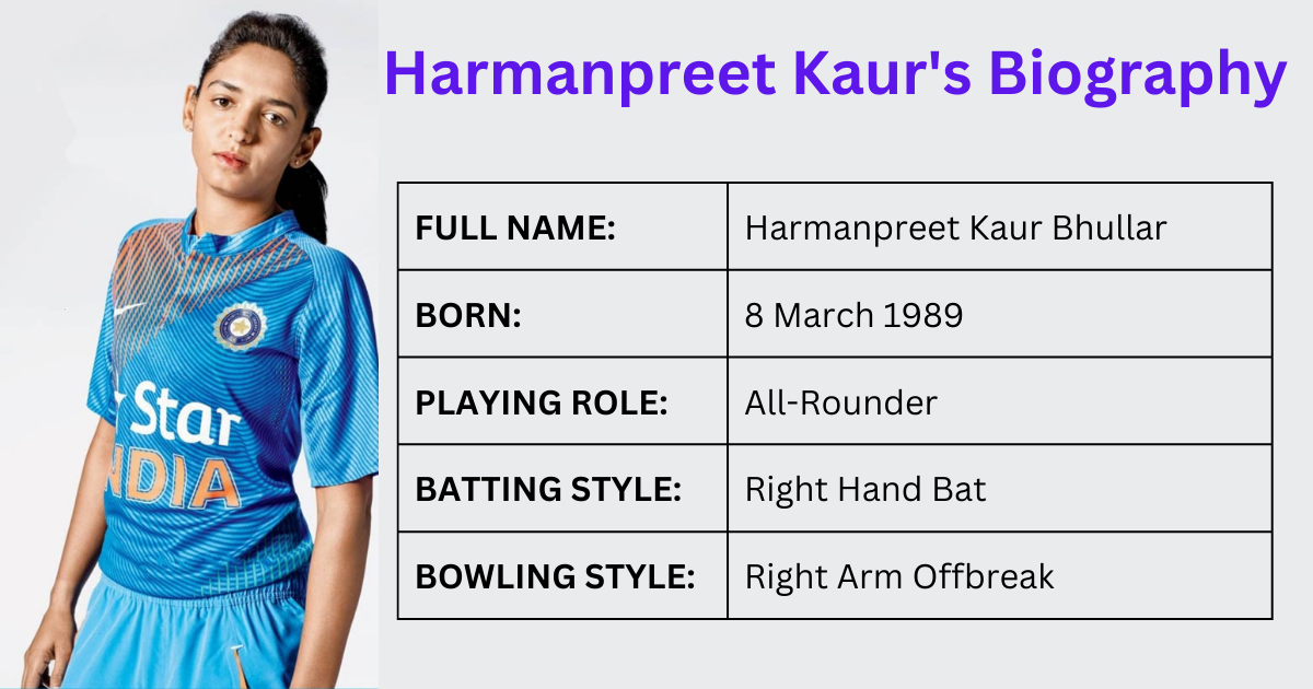 Harmanpreet Kaur Biography - SPORTS ARTICLES